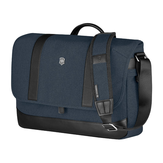 Victorinox Architecture Urban2 Office Bag (13 litres), 14-inch laptop pocket, 41 cm, Blue, Ployester, 612673 | Business Travel Messenger Bag For Men