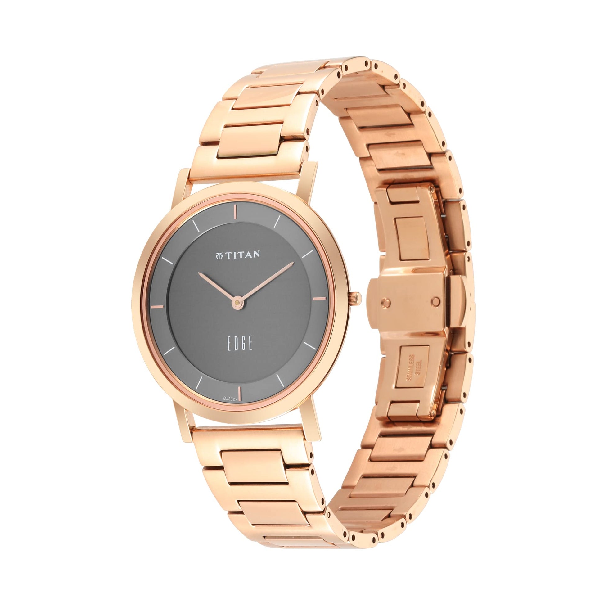 Titan Edge Metal Analog White Dial Men's Watch-1595WM01- image 4