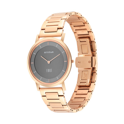 Titan Edge Metal Analog White Dial Men's Watch-1595WM01- image 4