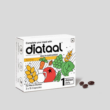 Diataal 15s X 12 Multivitamins with Biotin | 1 month Anti Hair fall pack for Women | 9 Vitamins & 11 Minerals Daily Nutrition Supplement | Vitamin A, B, C, E, Zinc | | 180 Nutripop capsules