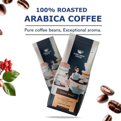 THIRD WAVE COFFEE | Vienna Roast | 100% Arabica | Dark Roast | Pour Over | Medium Grind | 250 grams | Pouch