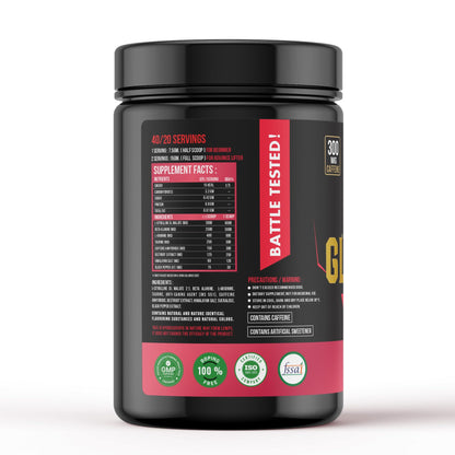 BEN Gladiator Pre-Workout 300 gm Watermelon |300 mg Natural CAFFEINE|EXTREME Pre Workout|6 gm L-Citrulline|Lazer Focus& INSANE pumps