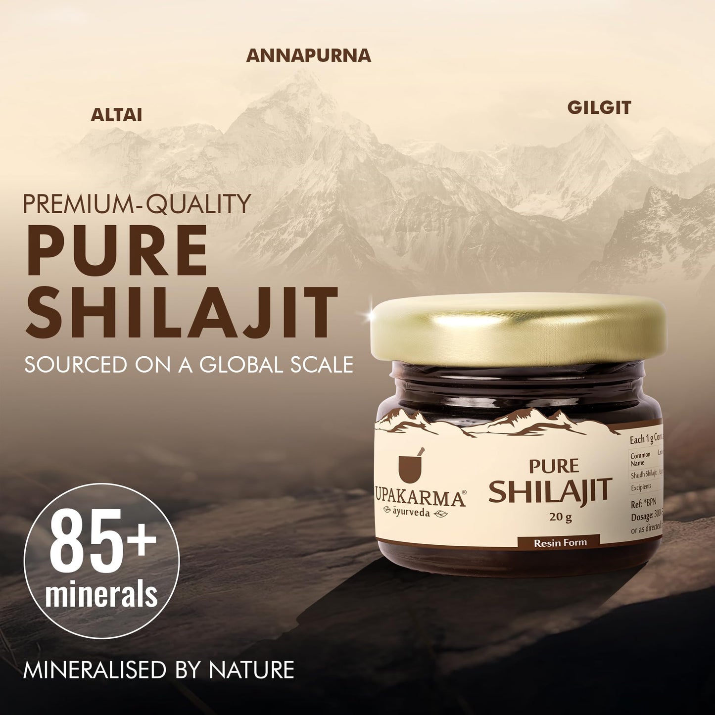 UPAKARMA Ayurveda Shilajit/Shilajeet Resin Form 15g - Pack of 2- image 4