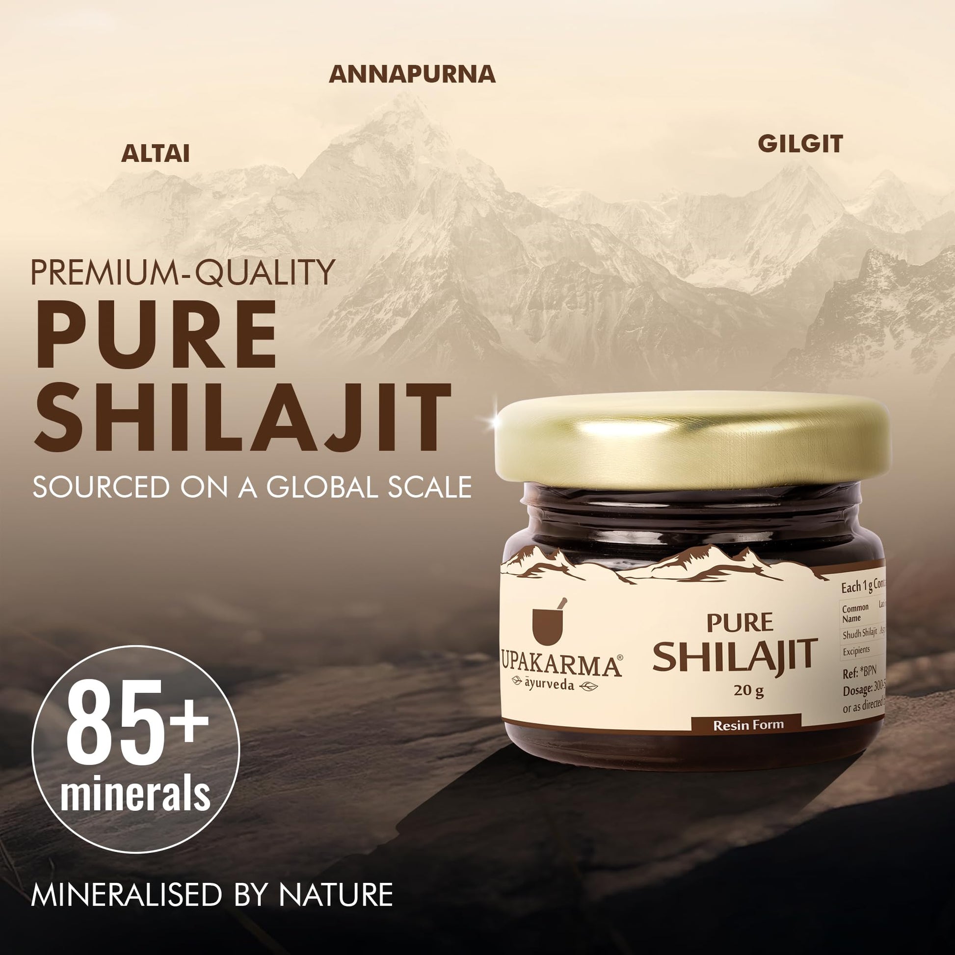 UPAKARMA Ayurveda Shilajit/Shilajeet Resin Form 15g - Pack of 2- image 4