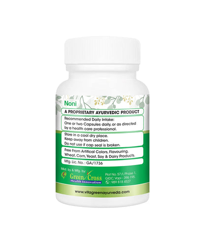 VitaGreen 100% Natural Noni Capsules(60 capsules,500mg) - Pack of 1- image 4