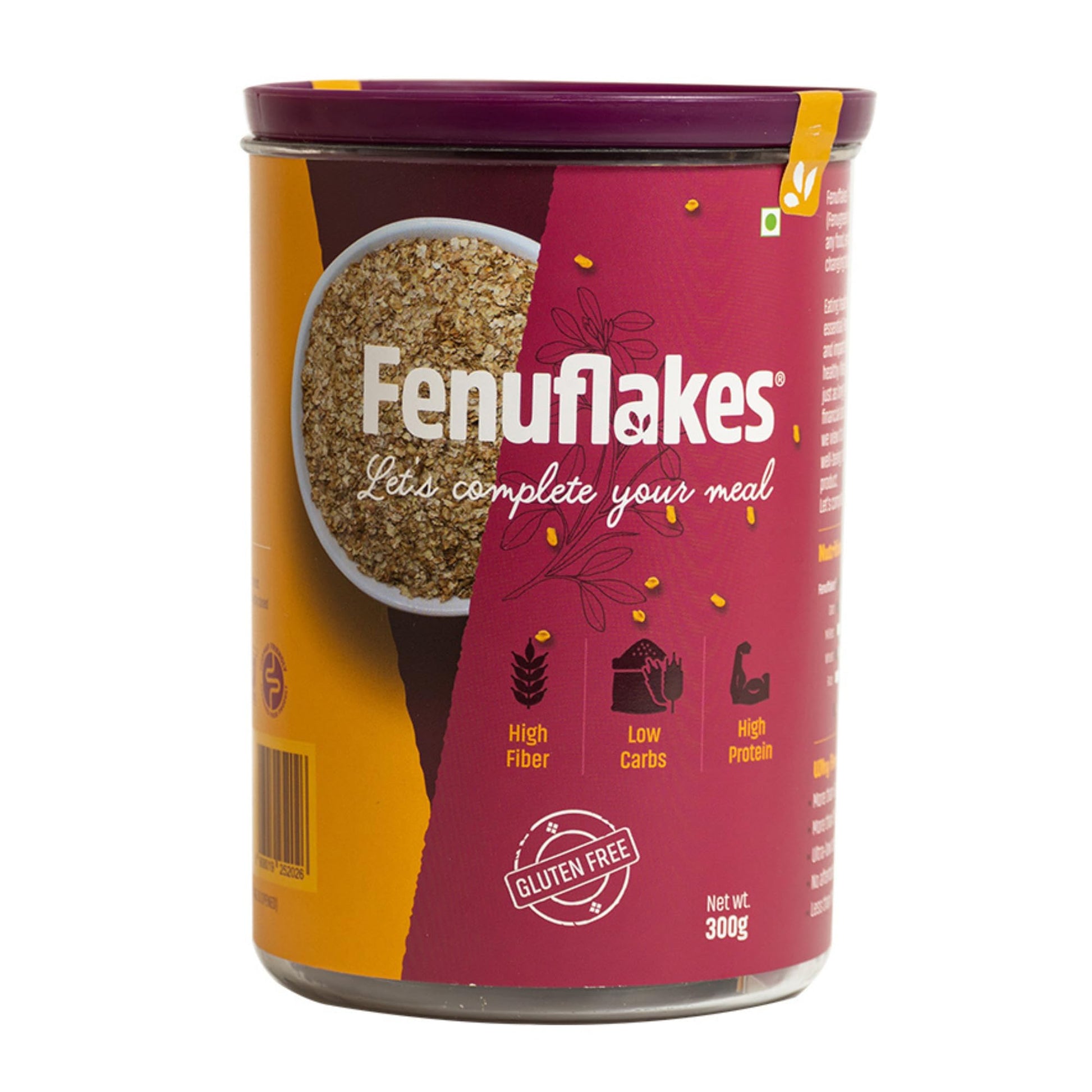 Fenuflakes 300g Fiber supplement | Bloating,acidity,&constipation relief |High P