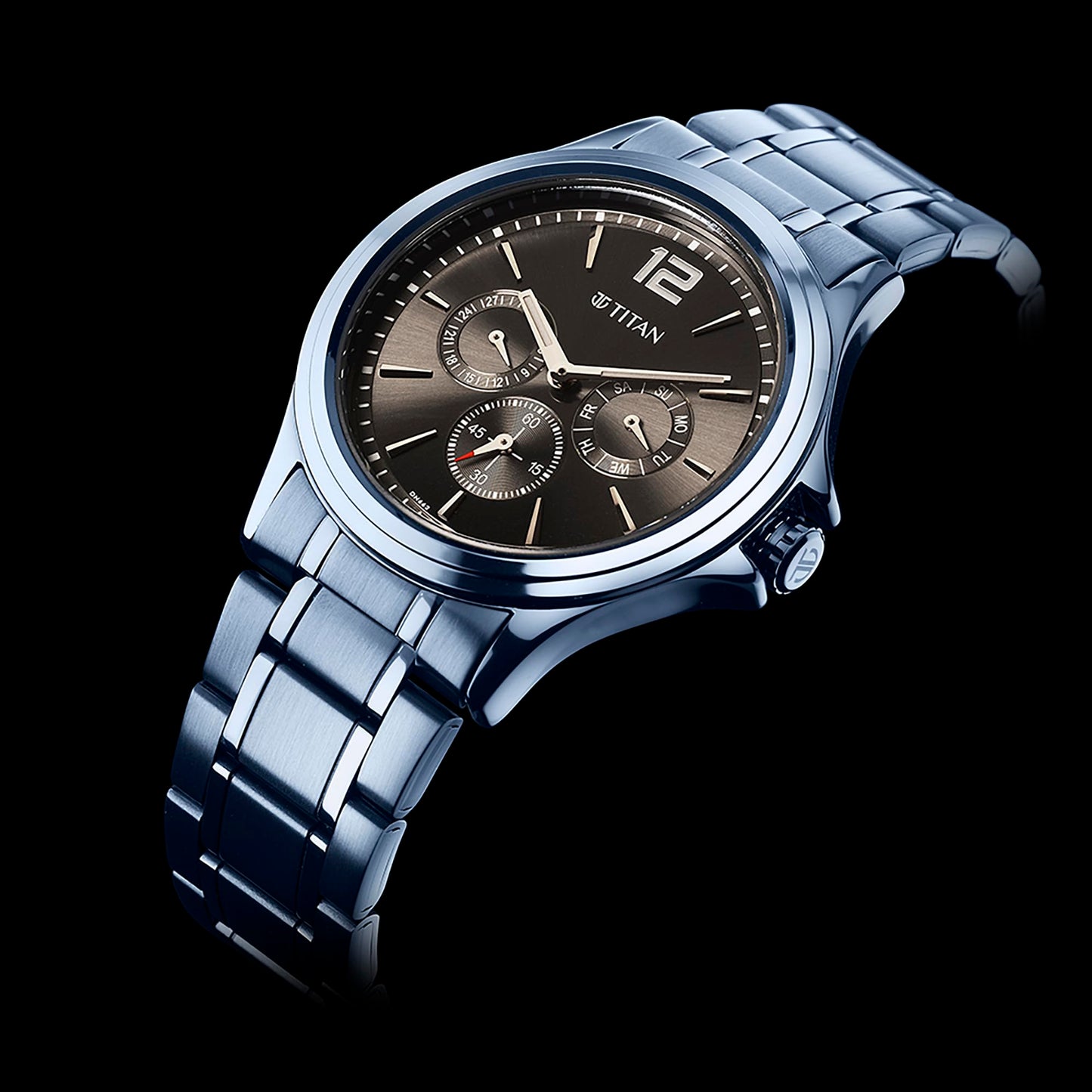 Titan Neo Splash Gray Dial Quartz Multifunction Stainless Steel Strap W- image 5