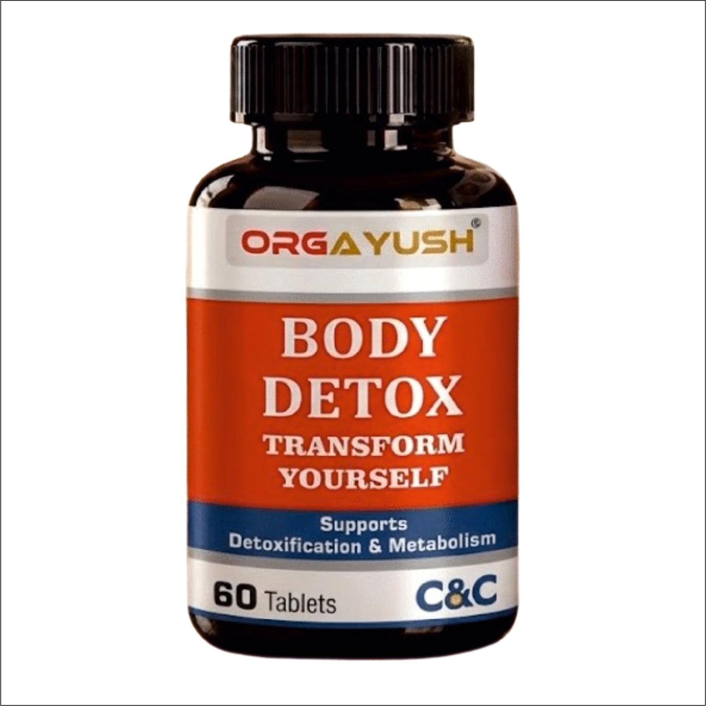ORGAYUSH Body Detox Tablets for Daily Wellness – Herbal Supplement for Digestive Support, Liver Function, Immunity & Metabolism Support with Antioxidants (Pack of 1)