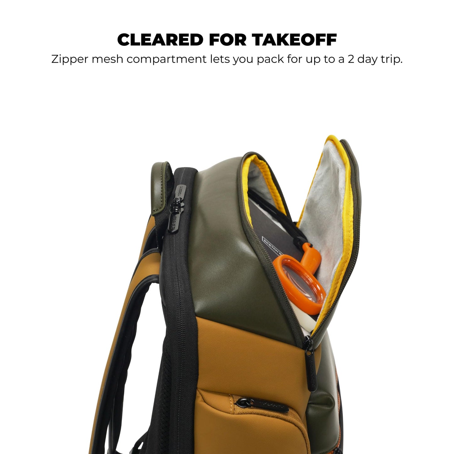 MOKOBARA The Astronaut Backpack | 25 Liter Capacity, Fits 16 Inch Laptop, Durable Nylon & Vegan Leather | Ideal For Work & Travel, Ergonomic Design & Breathable Back Panel (On The Rocks)