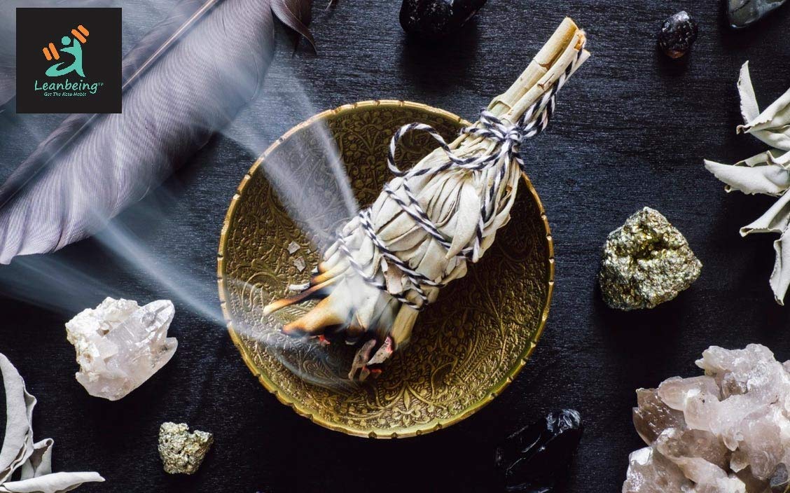 Leanbeing Dried Sage Leaves For Tea (whole) | Smudge Smudging | Energy Reiki | Removes Energy Blocks(100Gms)