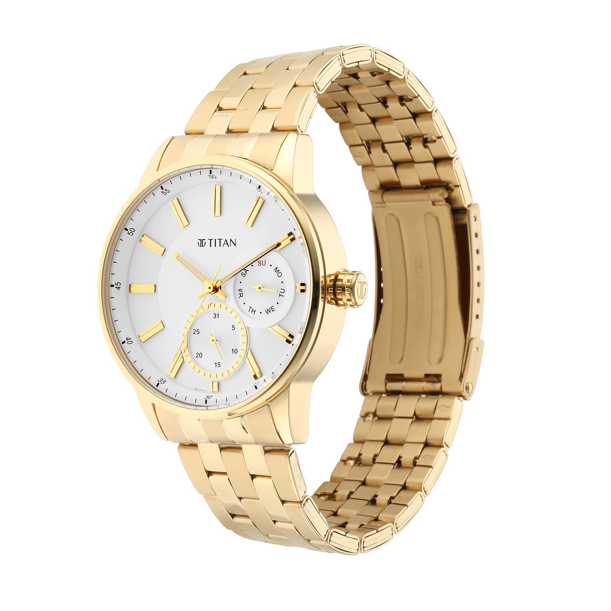 Titan Analog White Dial Men's Watch-NP9441YM01/NP9441YM01- image 4