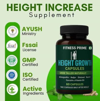 Fitness Prime Herbal Wellness Capsules (60 Capsules) | Essential Vitamins & Minerals Supplement | Supports Bone Health, Immunity & Daily Wellness | Ayurvedic Health Care Formula