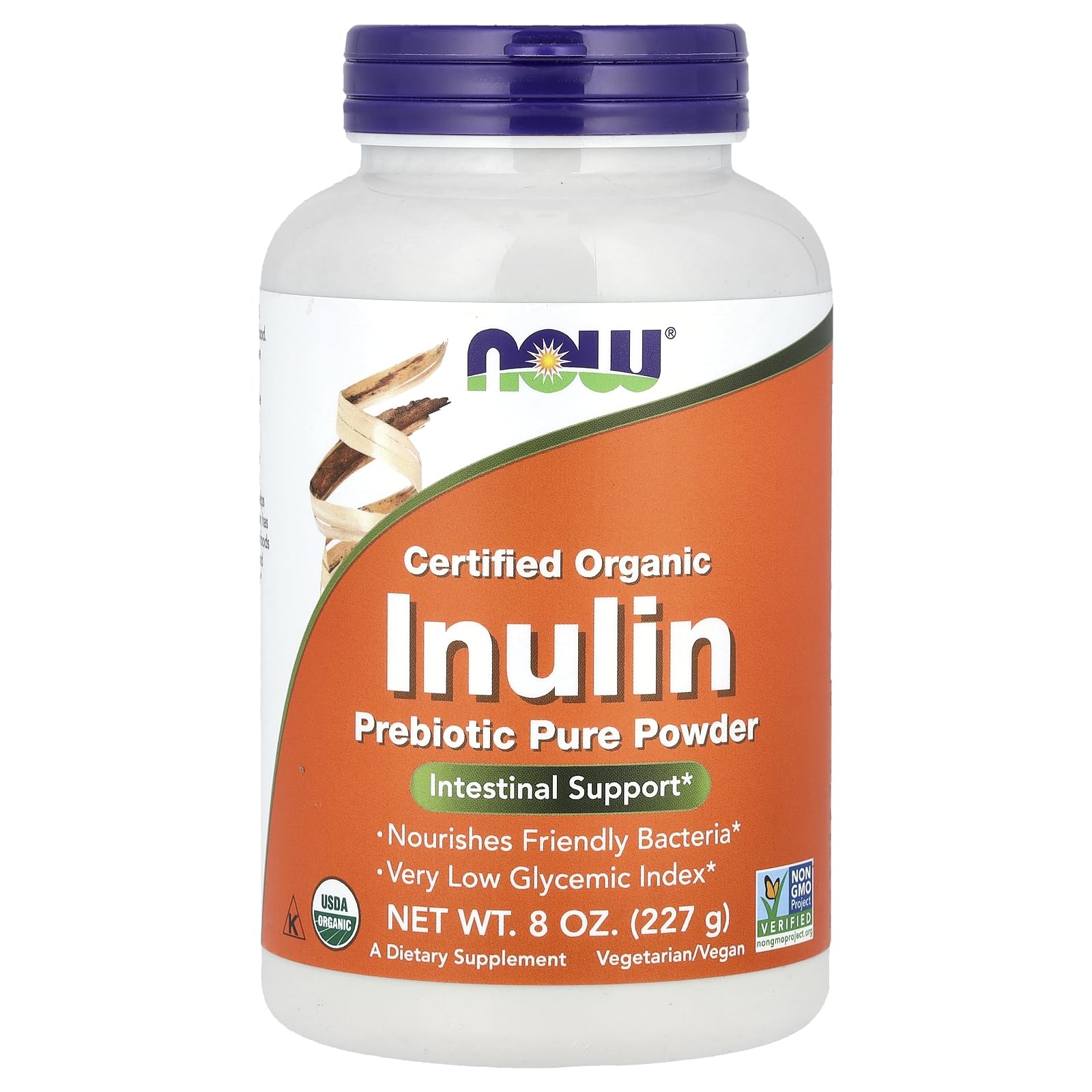 Now Foods Certified Organic Inulin Pure Powder - 227 g