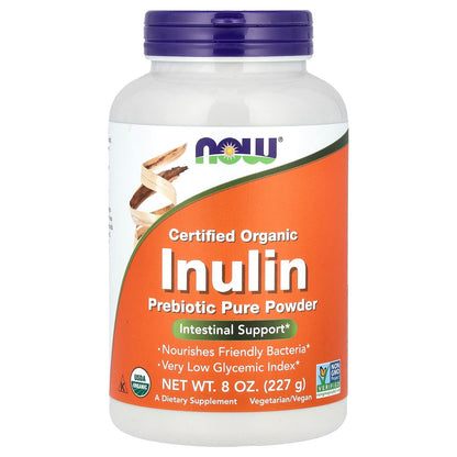 Now Foods Certified Organic Inulin Pure Powder - 227 g