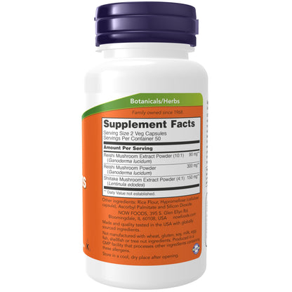 Now Foods, Rei-Shi Mushrooms, 270 mg, 100 Veg Capsules- image 7