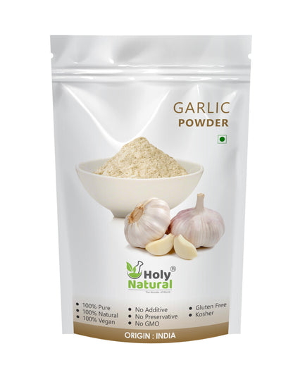 Holy Natural Garlic Powder (100 gm) | Ready To Use Lahesun Powder | For Garlic Bread, Soup, Sabji, Sauces etc.