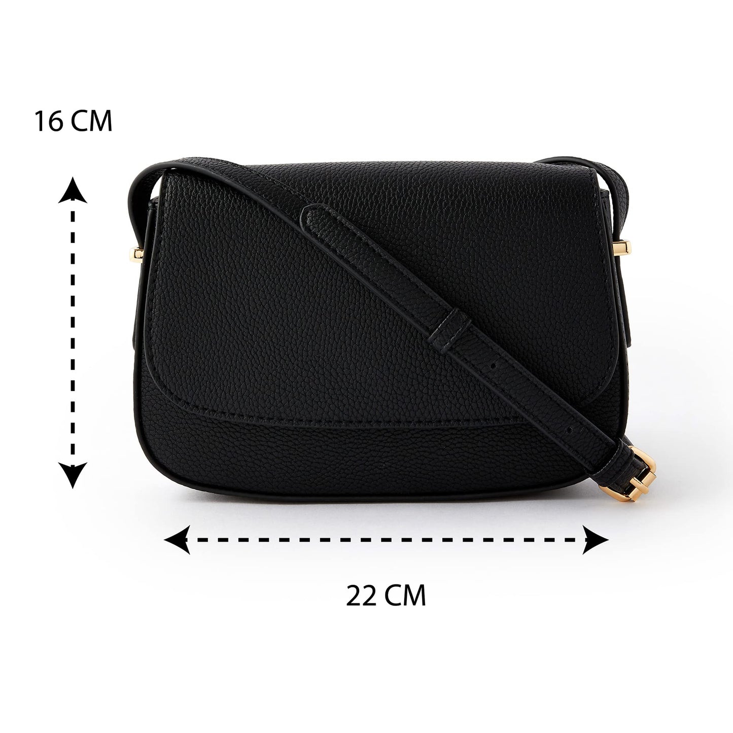 Accessorize London Women's Black Faux Leather Green Ruby Croc Sling Bag | Casual Crossbody Bag for Girls for Everyday Use, Parties, Functions, College & Office