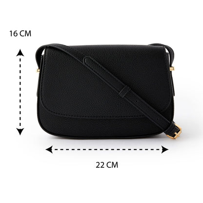 Accessorize London Women's Black Faux Leather Green Ruby Croc Sling Bag | Casual Crossbody Bag for Girls for Everyday Use, Parties, Functions, College & Office
