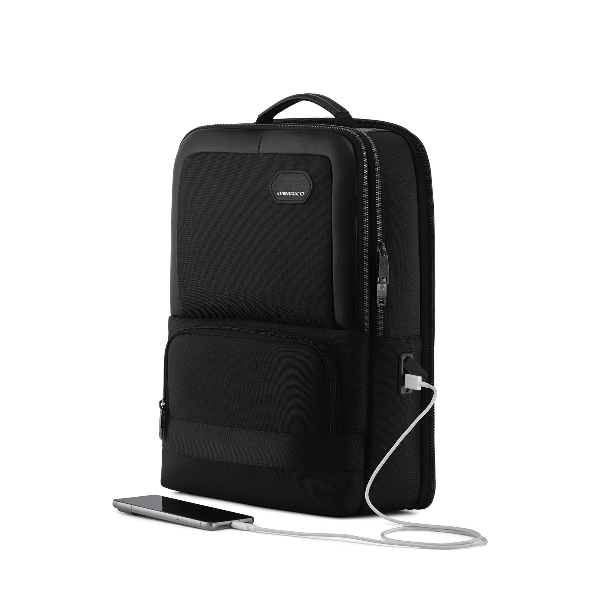 ONNIRICO Whisper Valley Premium Travel Backpack 16.4L, Infinity Black, Laptop Ba