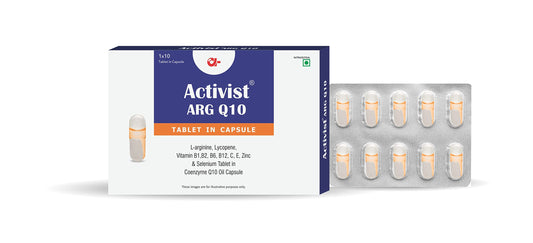 Activist Arg Q (Pack of 3) Capsule | Vitamin E & Vitamin C Tablet in Coenzyme Q Oil Capsule | Nutritional Dietary Supplement (Pack of 3)