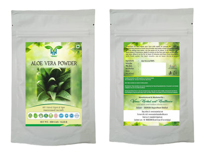 VENUS Unisex Aloe Vera Powder For Hair Care | Natural - 100% Ground Aloe Barbadensis Leaves (100 Grams)