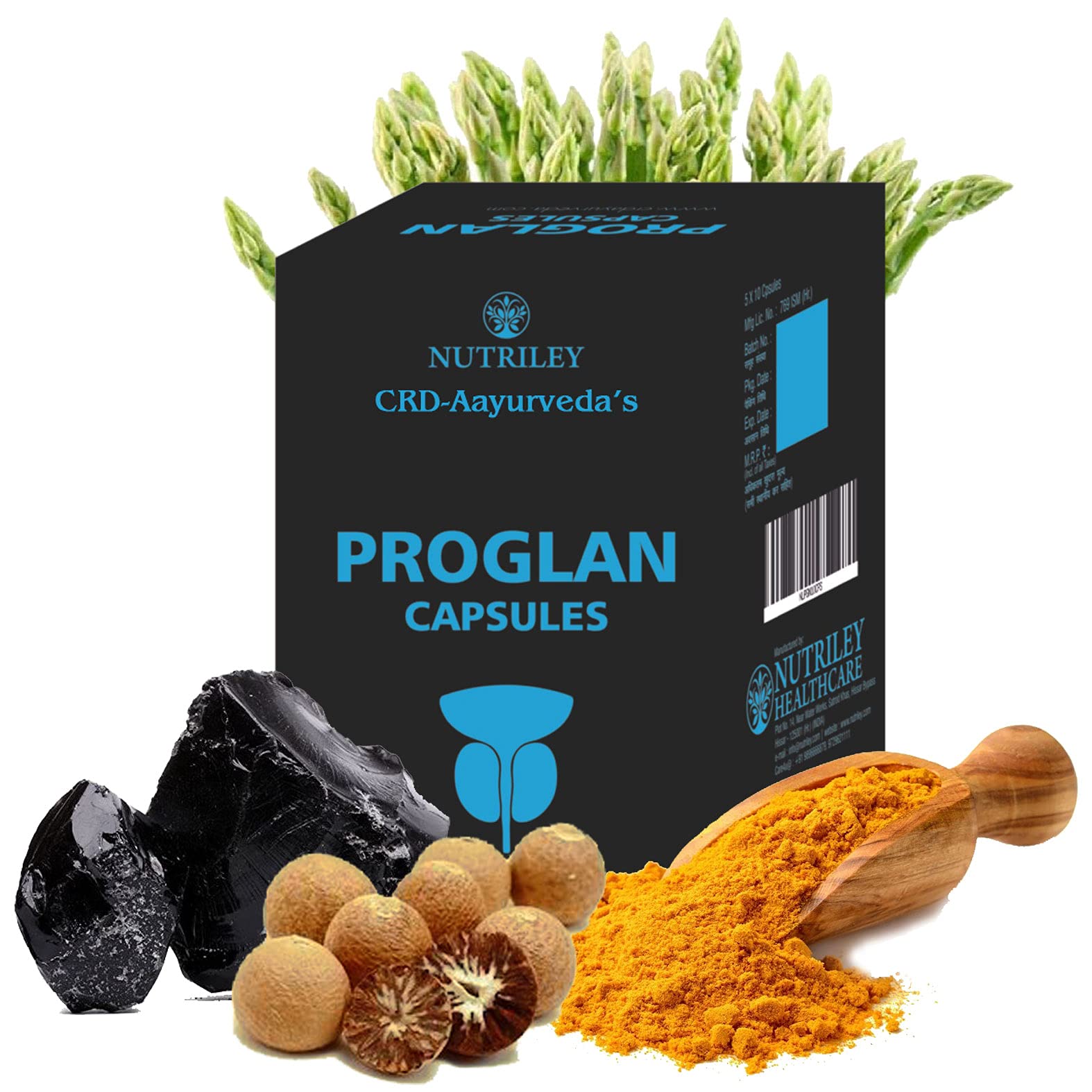 Nutriley Pack of 50 100% Ayurvedic Premium Prostate Supplement, Ayurvedic Capsules To Naturally