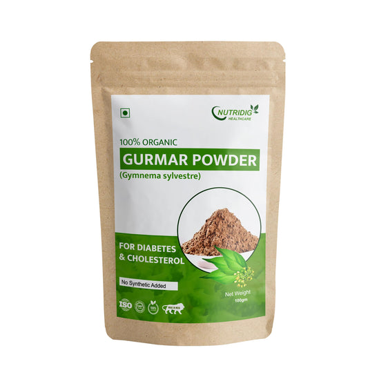 Nutridig Healthcare 100% Natural Gurmar Powder, 100gm | Cleanses Liver & Managed Blood Sugar Level | | For Blood Sugar Level Management & Diabetes Care