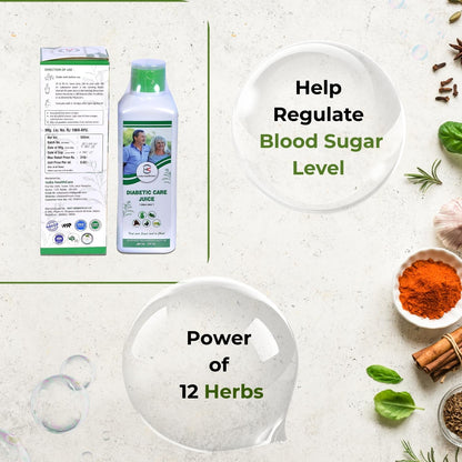 IHC Diabetic Care Juice | Sugar Control Juice | Blend of7 Herbs Jamun, Neem, Karela, Giloy, Haldi, Triphala, Arjun | Helps Control Blood Sugar Level & Reduces Bad Cholesterol | Good for Metabolic & Digestive Health | Health Juice For Diabetic Care (500ml)