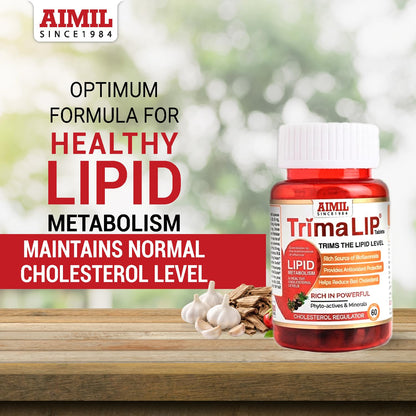 AIMIL TrimaLIP Cholesterol Lowering Tablets, 60 Tablets per Pack, For Healthy Cholesterol Levels