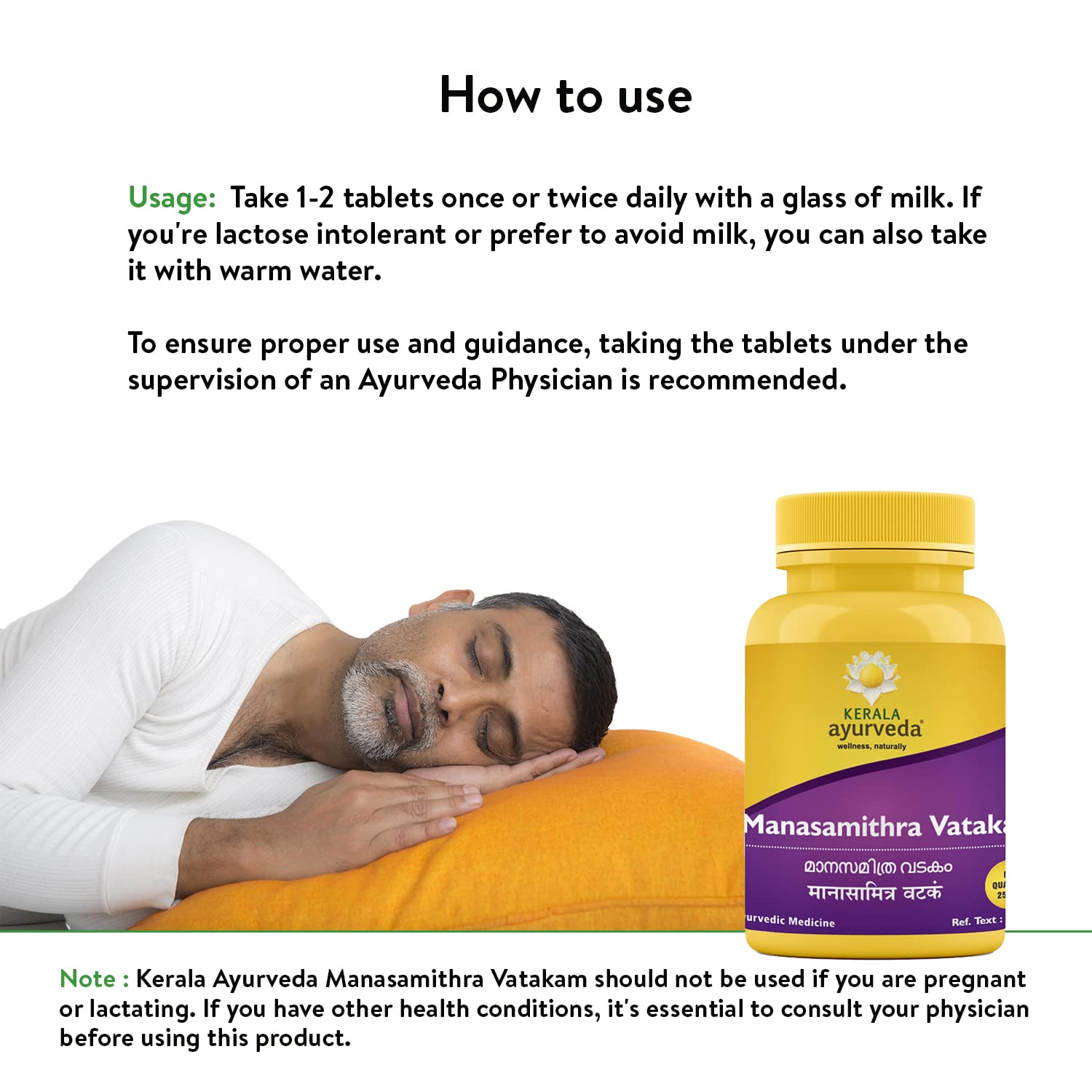 Kerala Ayurveda Manasamitra Vatakam | Ayurvedic Sleeping Tablets for De- image 5