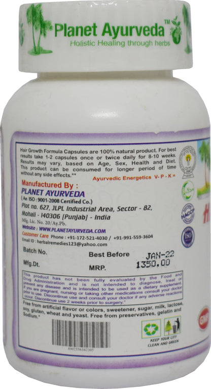 Planet Ayurveda Hair Growth formula for Longer & Thicker Hair- 60 Capsu- image 4
