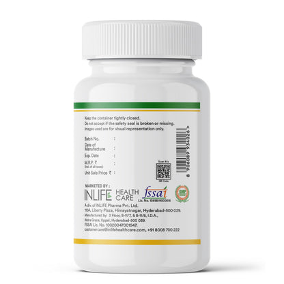 INLIFE Silymarin Oil Capsules 200 mg with Turmeric & Piperine | For Men & Women | 60 Vegetarian Capsules