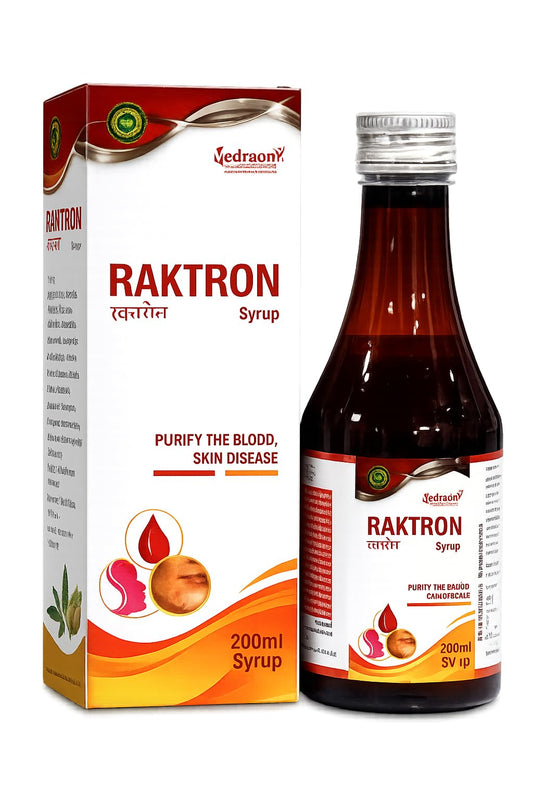 RAKTRON Blood Purifying Syrup - Herbal Supplement for Blood Purification, Skin Health and Immune Support - 200 ml