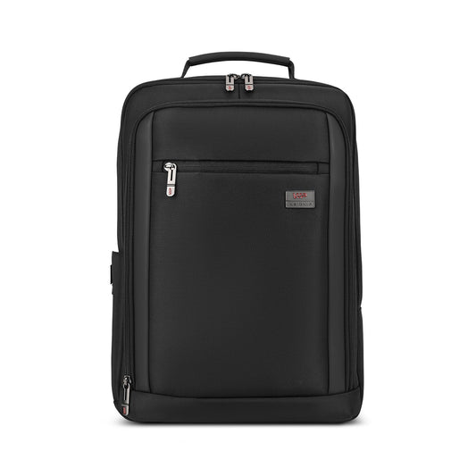VIP VOGUE 17 Inch Compatible Laptop Backpack 27L + 5L Expandable | Water-Resistant with 3 Compartments | Padded Laptop Sleeve, Side Bottle Pocket | Office & Travel Backpack for Men & Women (Black)