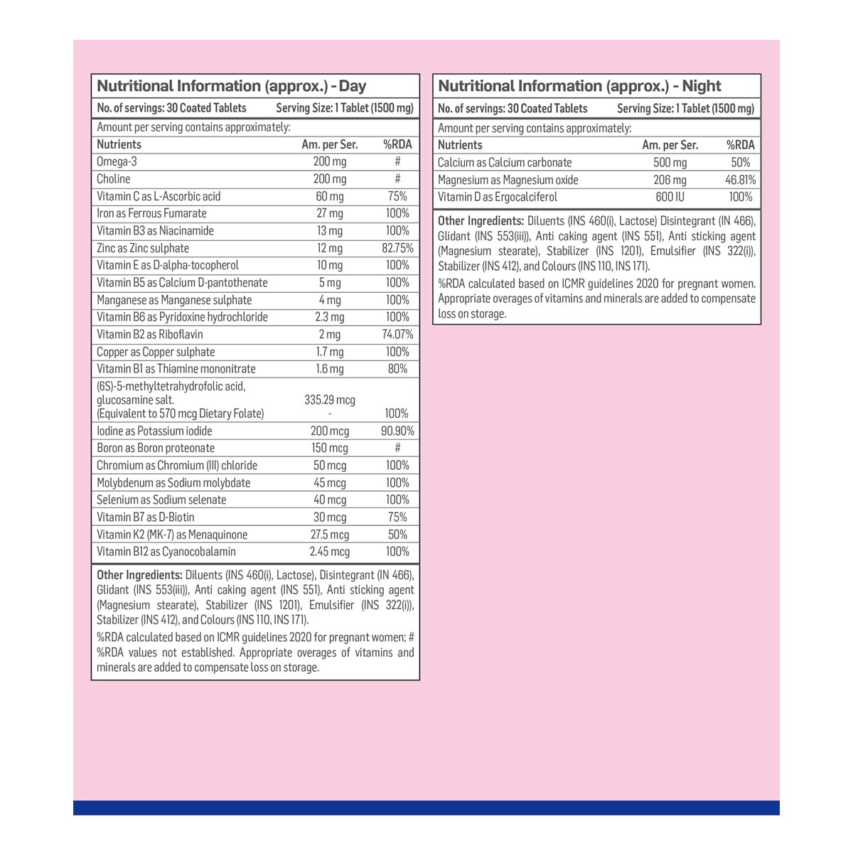 TRIMACARE™ 2 Advance | Prenatal Multivitamin For Pregnancy | For Second Trimester | Iron, Calcium, Veg DHA Omega-3, Vitamin C | No Gas & Bloating | Twice Daily | New Formula with Choline | 20+ essential nutrients (Pack of 1) | 60 X 1|