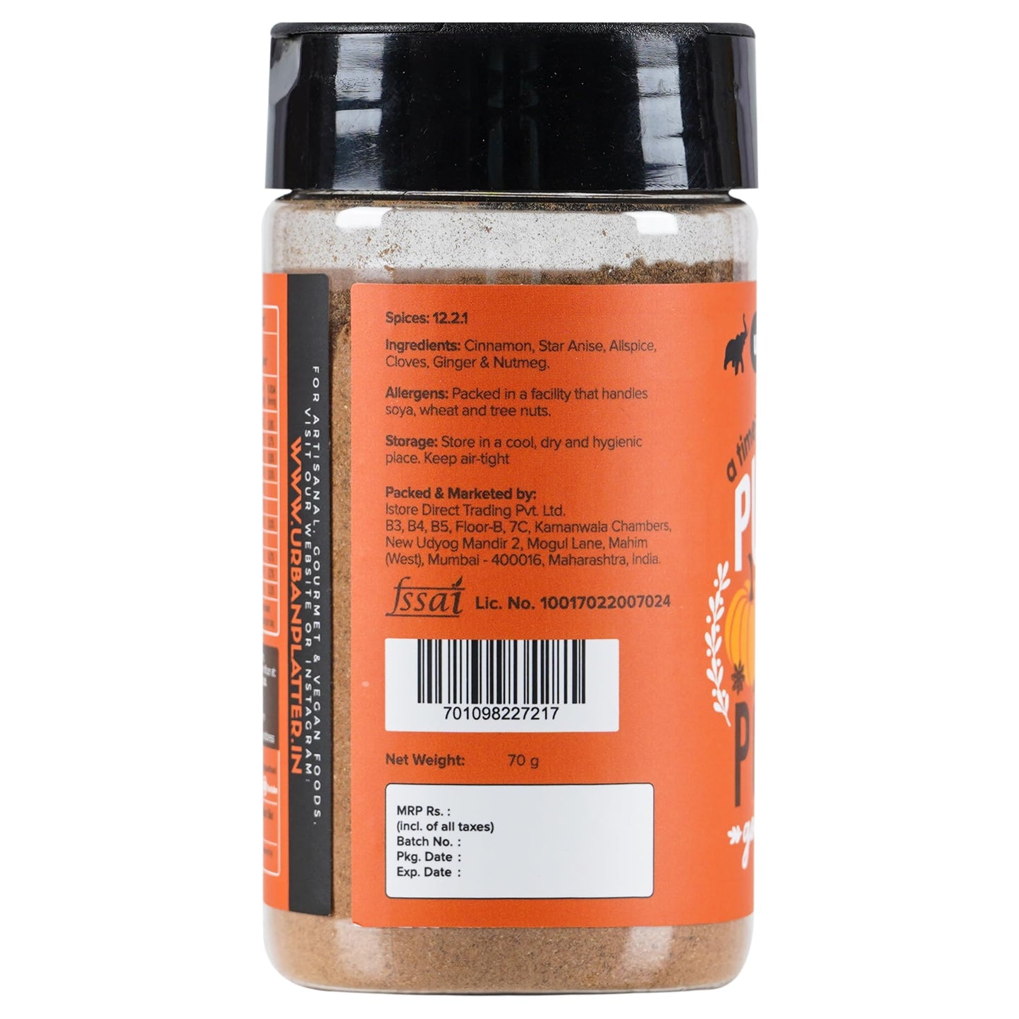 Urban Platter Pumpkin Pie Spice Powder, 70 g
