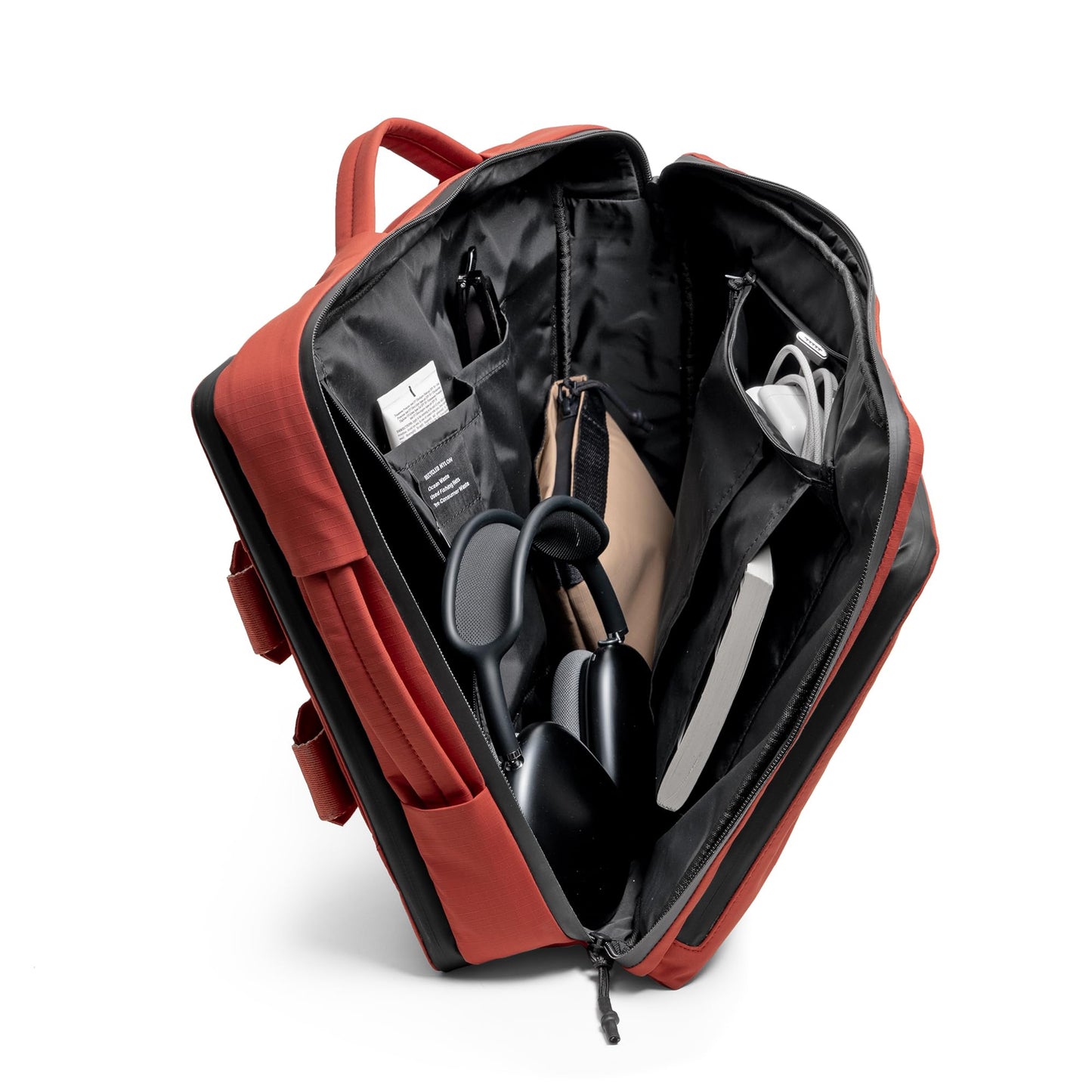 DailyObjects Pivot Convertible Briefpack Bag (16L) |Unisex|Fits 13/14/15.6 inch Laptop/Macbook Pro/Air|Lightweight|Stylish Backpack|Office/Daily Use/Travel|Multi Pocket|Adjustable Strap-Red
