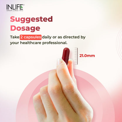 INLIFE Multivitamin for Women Supplement, Biotin D3 Calcium, 60 Veg Caps