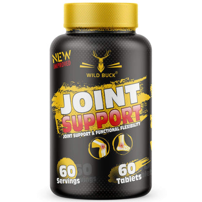 Wild Buck Joint Pain & Support Supplement with Boswellia, Glucosamine, Chondroitin, MSM, Vitamin D3 & Collagen Peptide For Joint Health and Cartilage Support | Joint Pain Supplement | 60 Tablets