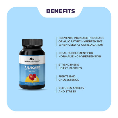 Nisarga herbs Anjicare Arjuna Tablets 250 mg For Blood Pressure Support- image 9