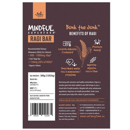 Eat Anytime Mindful Healthy Energy Ragi Bar | Gluten Free & High Fiber- image 2