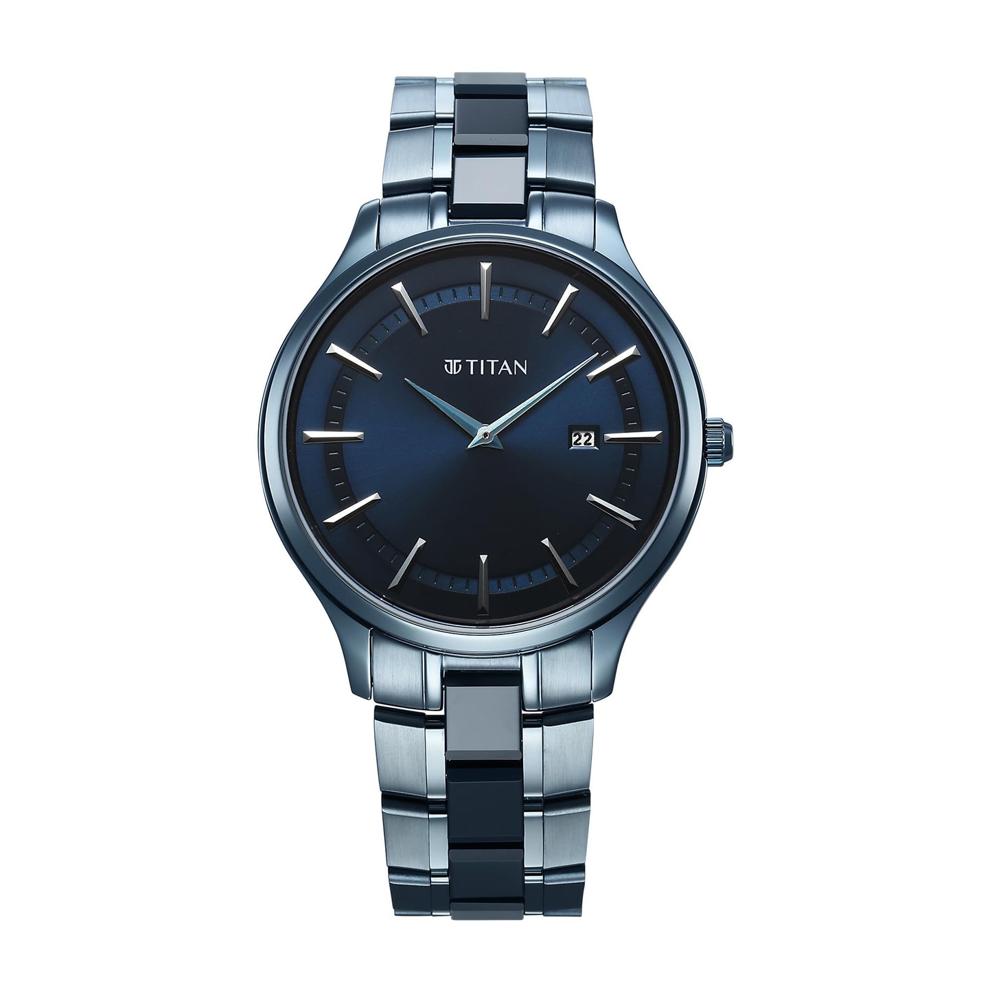 Titan Analog Blue Dial Men's Watch-90142QD01