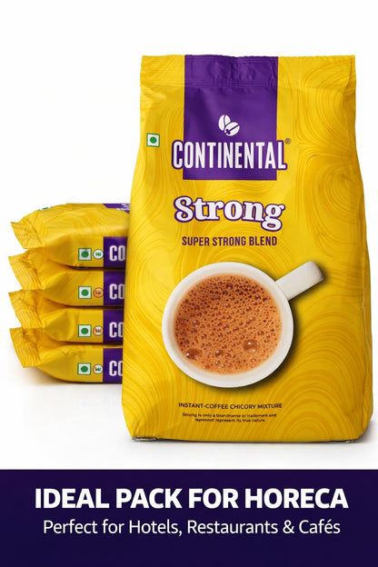Continental Strong Instant Coffee Powder | 1 Kg Bag | Instant Coffee with Bold Flavor | Rich Aroma | Perfect for Espresso, Cappuccino, and Black Coffee Lovers | Makes Up To 1000 Cups