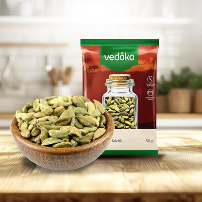 Amazon Brand - Vedaka Whole Cardamom (Elaichi), 50g