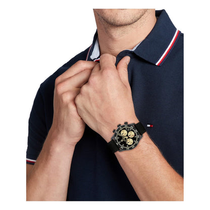 Tommy Hilfiger Th85 Quartz Analog with Black Dial Black Silicone Strap Watch for Men - TH1792182