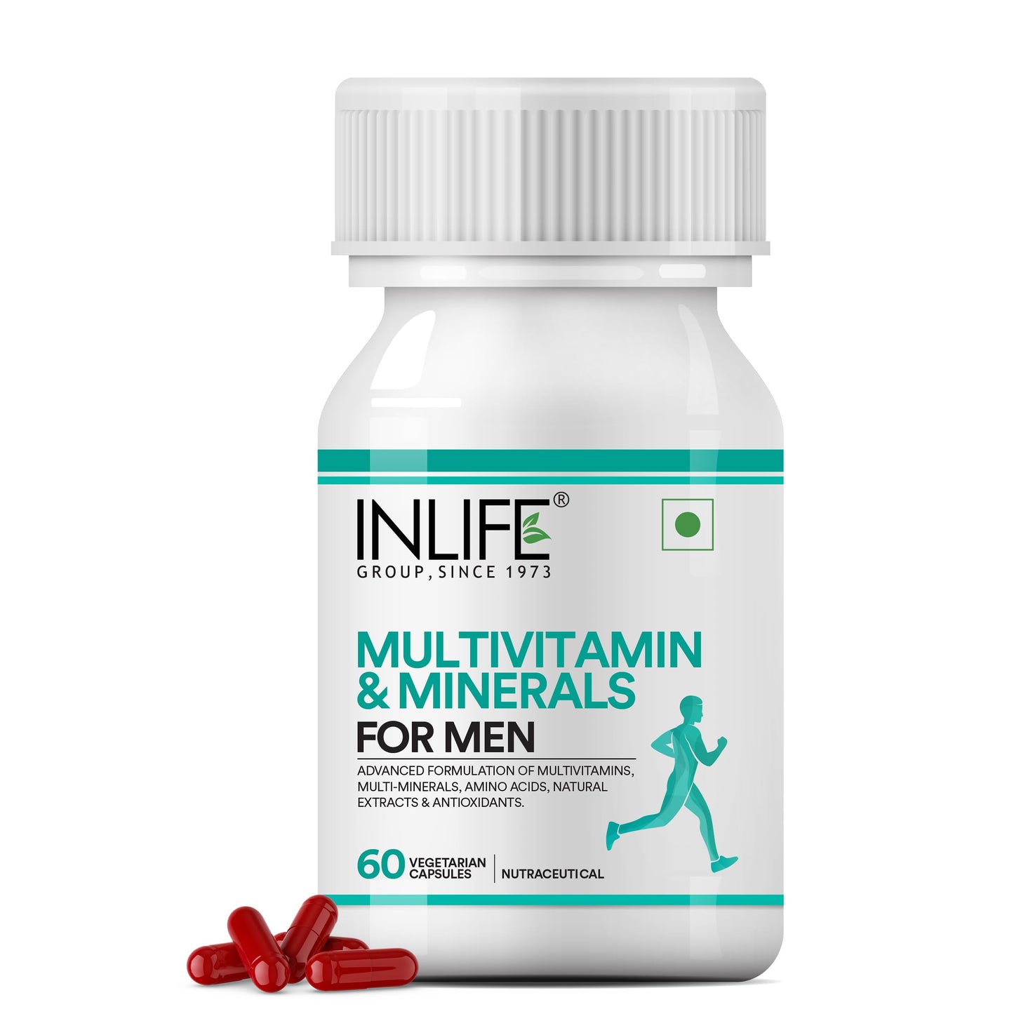 INLIFE Multivitamin for Men Supplement, Vitamins Minerals, 60 Veg Caps