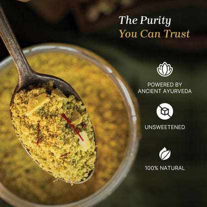 Vedic Mother Homemade Milk Masala 100gm | Premium Homemade With Real Dry Fruits and Saffron | Packed With Vitamins and Nutrients That Our Body Needs | 100% Natural Ayurvedic Touch