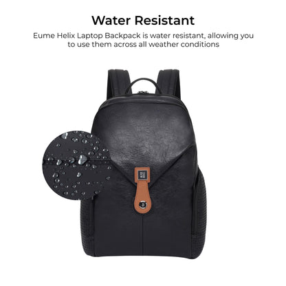 EUME Helix 28L Backpack Bag For Man, Charcoal Black| 2 Large Compartmen- image 4