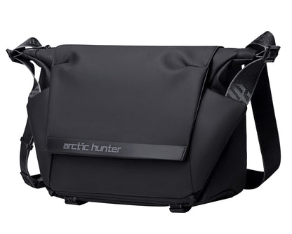 Arctic Hunter Large Sling Bag for Men Crossbody 13L Big Side Bag for 10.9" iPad Pocket with Padded Shoulder Strap Water Resistant Messenger Bag Shoulder Bag for Travel Office College, Black