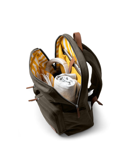 DailyObjects Clove Field Backpack (20L) | Casual Laptop Bag with Luggage Sleeve | Unisex Travel Backpack | Durable Canvas Material | Zippered Compartments with Pockets